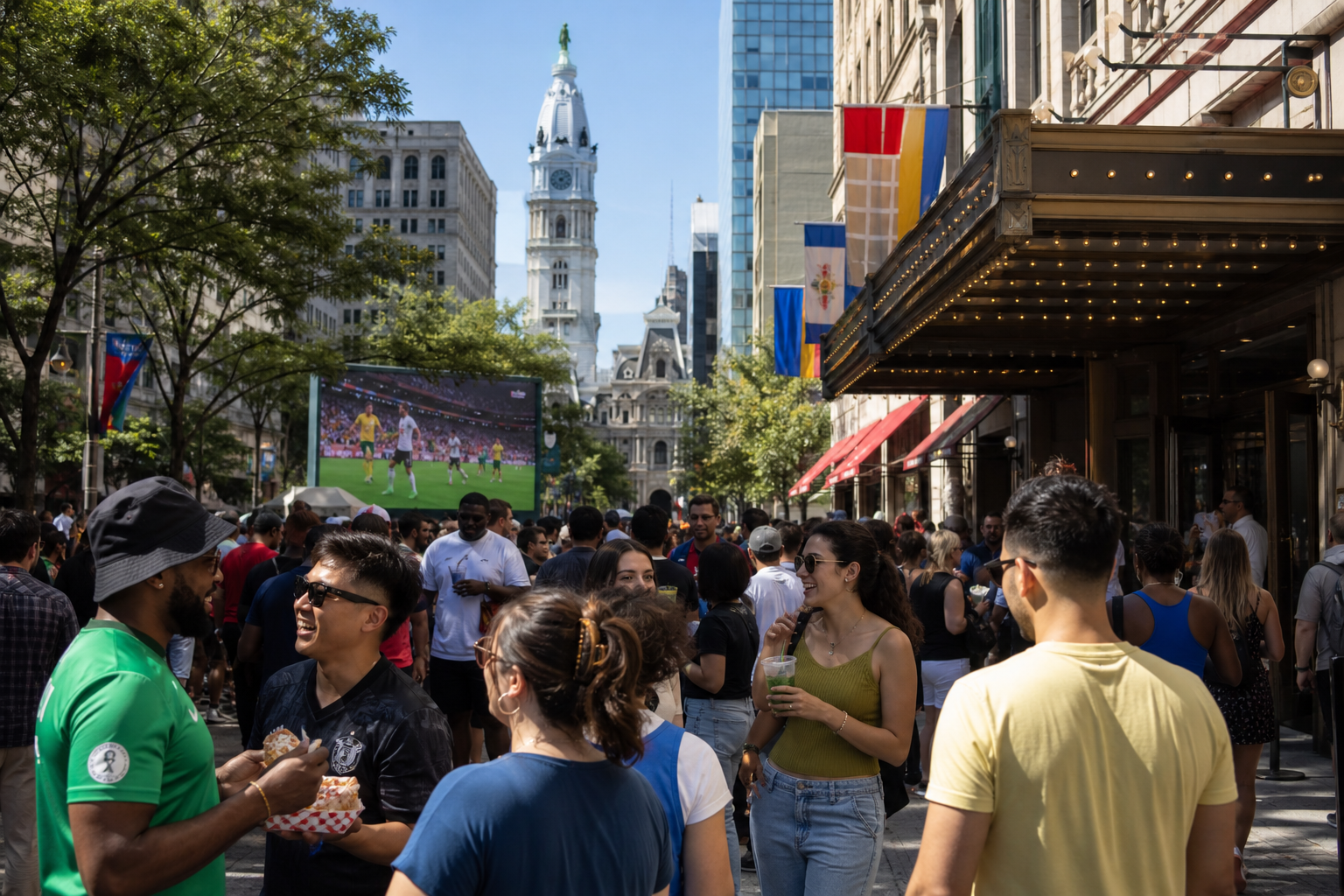 Philadelphia Summer Street Festival at Dusk
